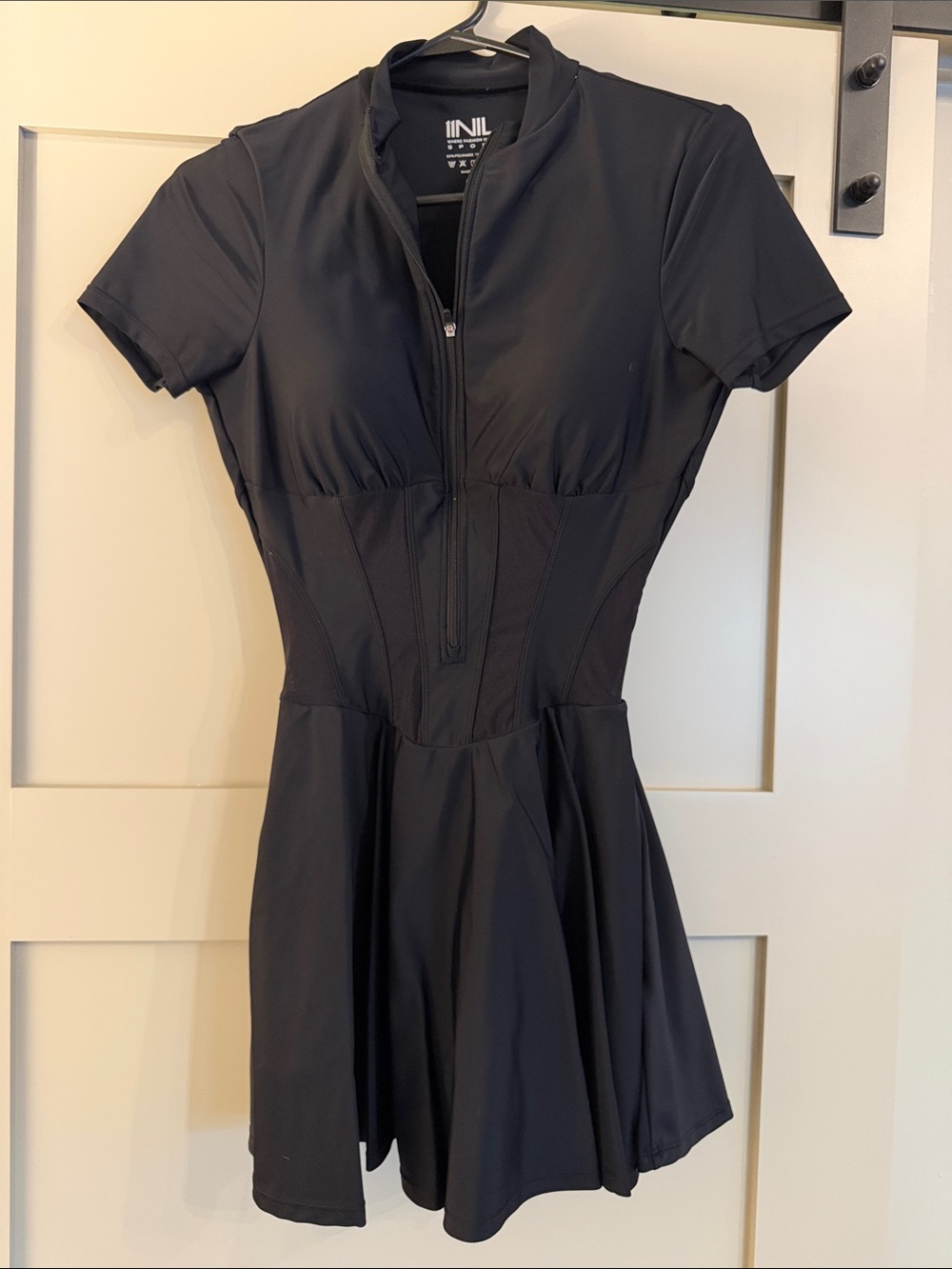11 NIL athletic Short-Sleeve Zip Front Dress